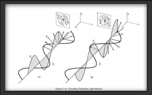 Line drawing visual representation of circular polarization of light.
